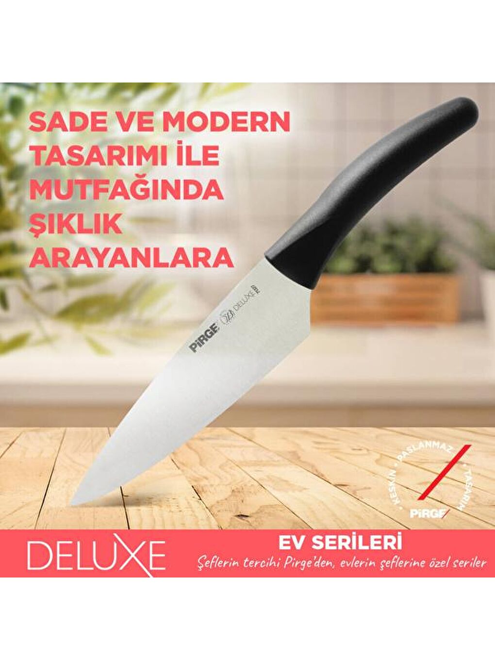 Siyah Deluxe Şef Et Bıçağı - 18 cm-2