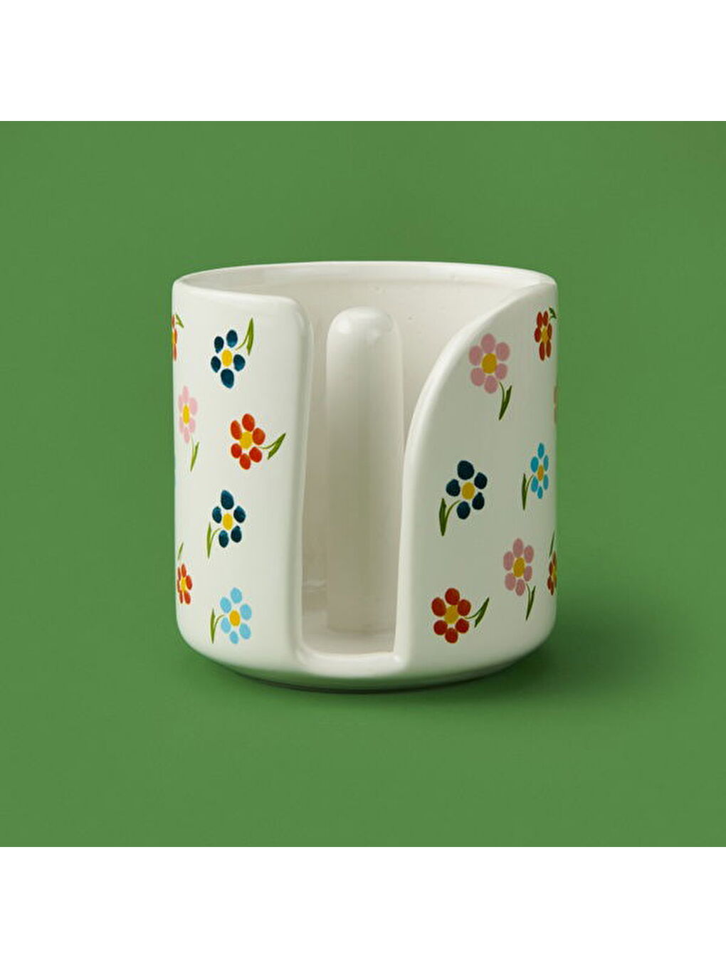 Kitchen Çiçekli Havlu Peçetelik - Bej - 12 cm