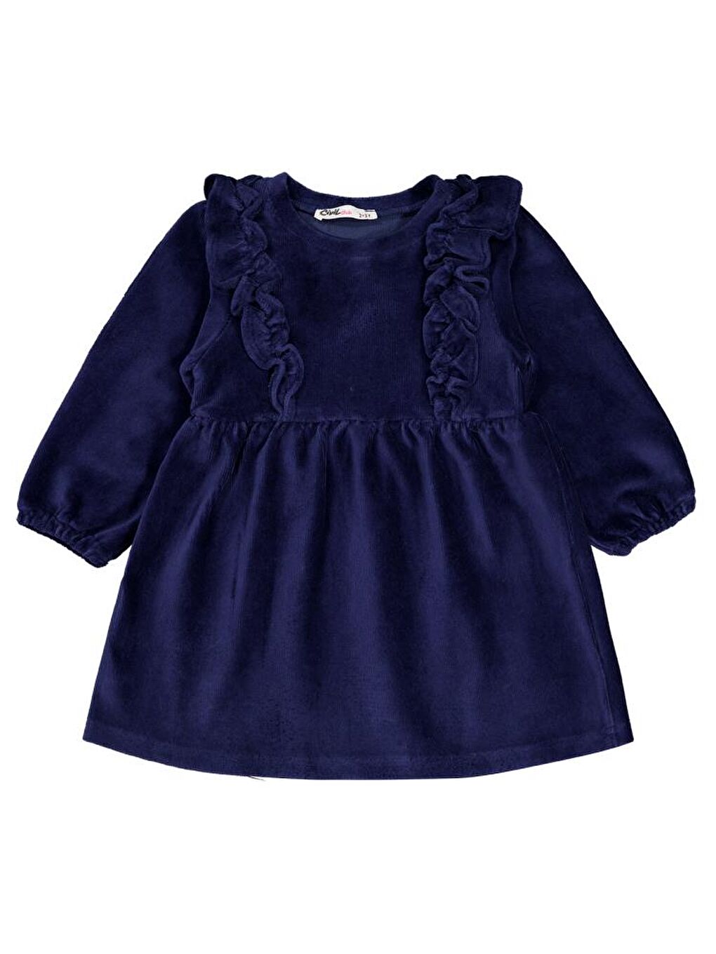 Girls Fırfırlı 2-5 Yaş Elbise - Lacivert 4-5 Yaş