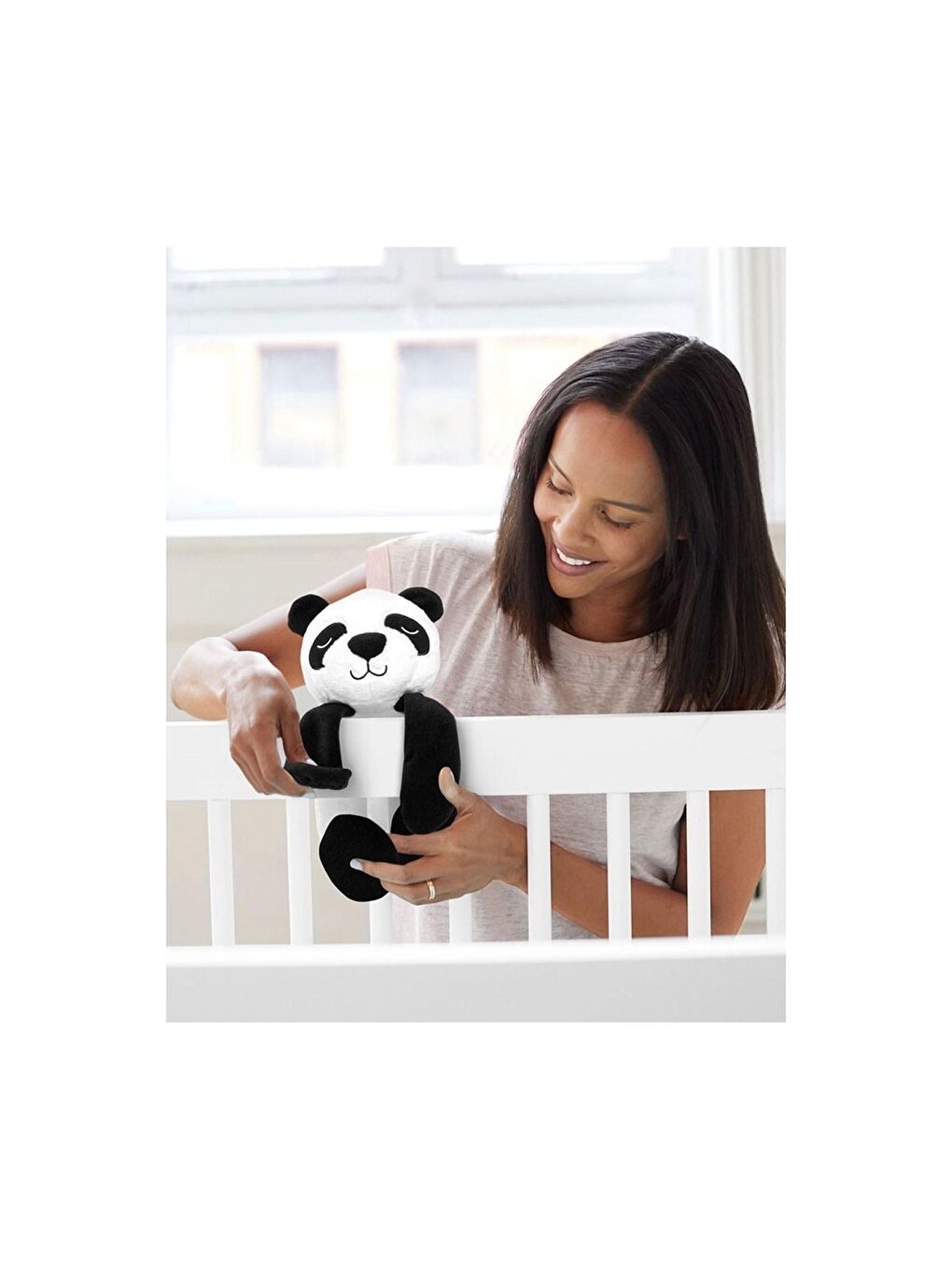 Skip Hop Beyaz-Renklibaskı Ağlama Sensörlü Müzikli Uyku Arkadaşı Panda - 3