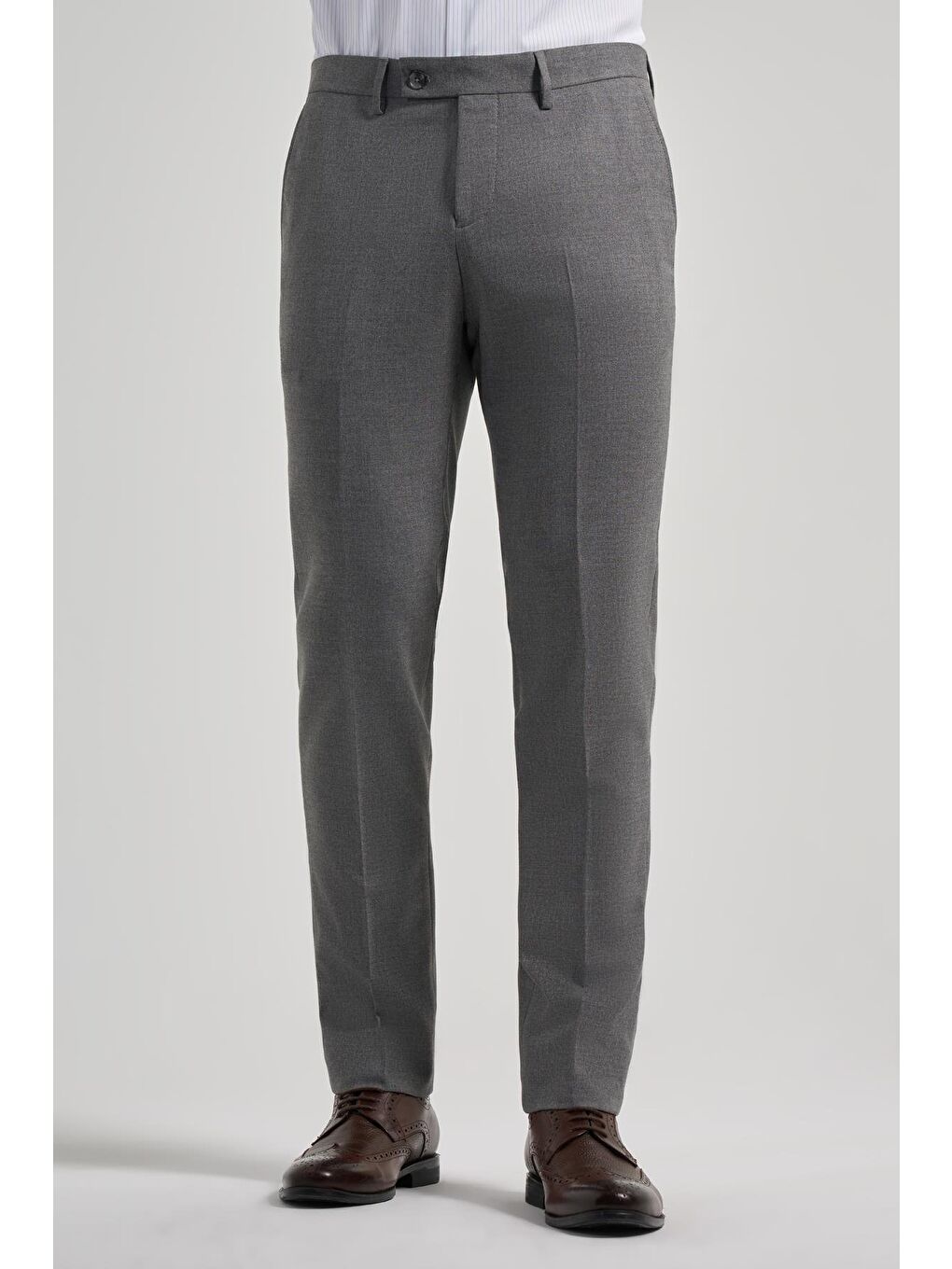 Gri Esnek Yandan Cepli Slim Fit Classic Erkek Pantolon 1003245909
