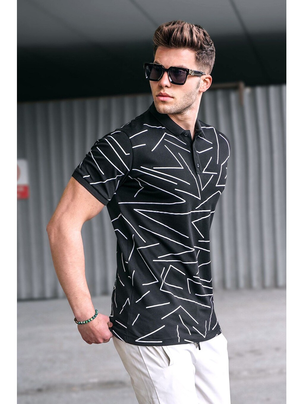 Erkek Polo Yaka Siyah Tişört 5817