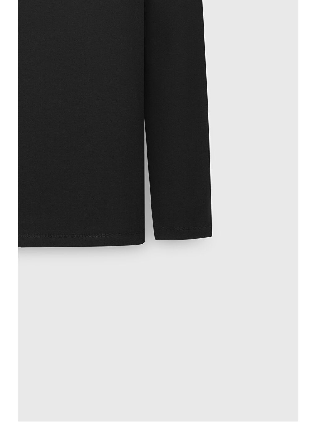 Erkek Siyah Slim Fit Dar Kesim Bisiklet Yaka Uzun Kollu Esnek Tişört-7