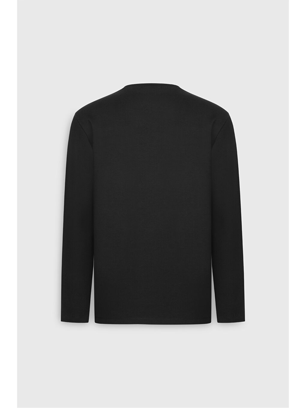 Erkek Siyah Slim Fit Dar Kesim Bisiklet Yaka Uzun Kollu Esnek Tişört-8