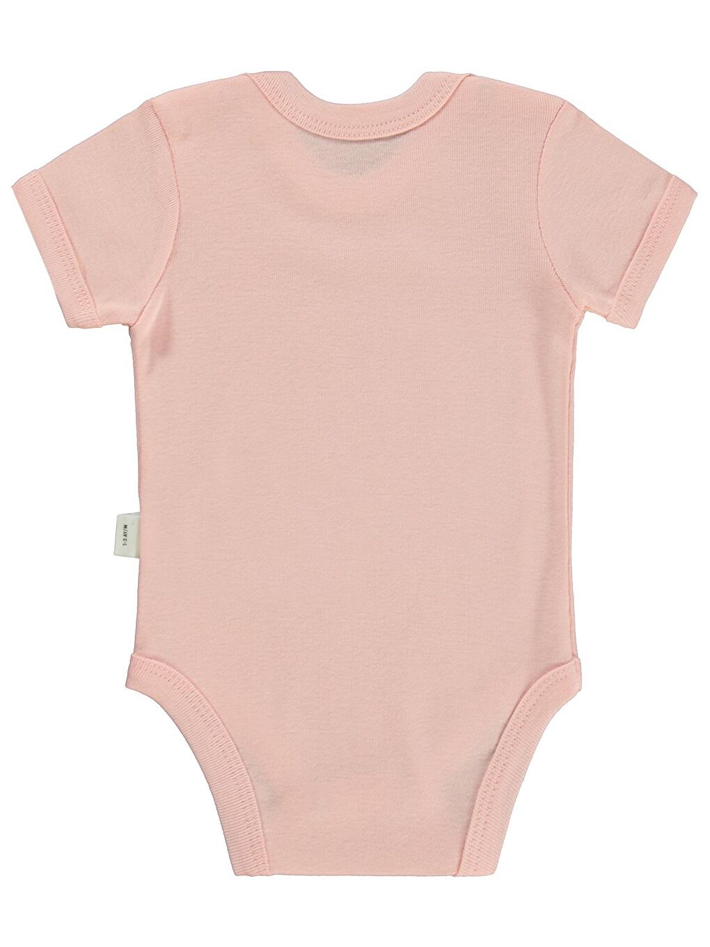 Baby Cute Bunny Baskılı 1-36 Ay Çıtçıtlı Badi - Pembe 1-3 Ay-1