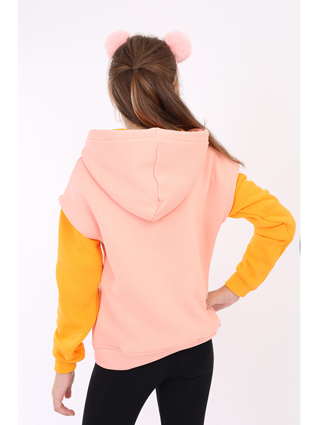 Pembe Kız Çocuk Baskılı Sweatshirt-2