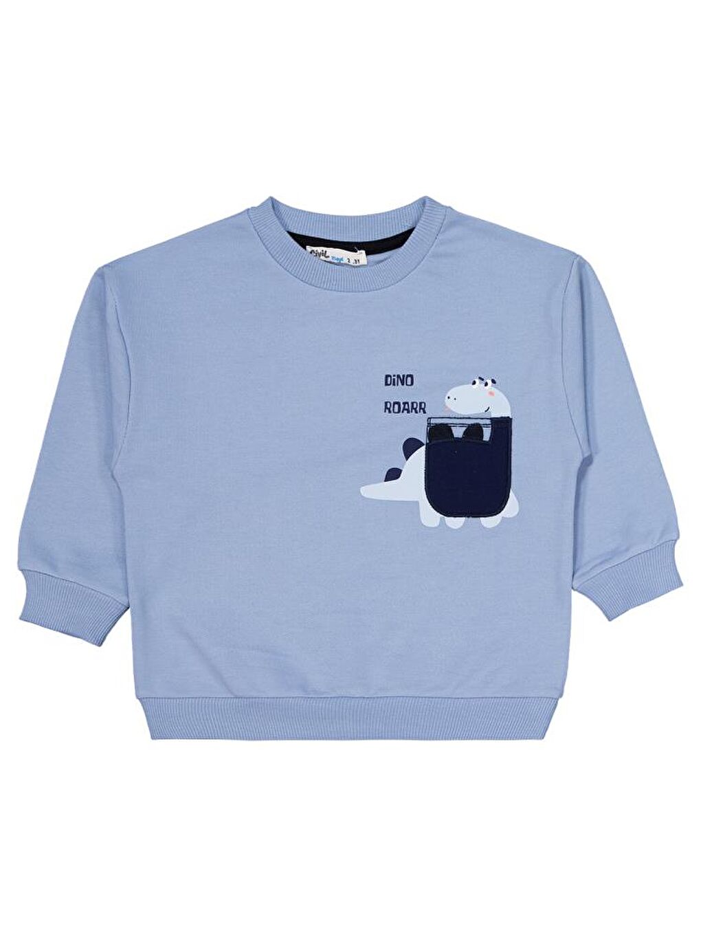 Boys Dinozor Baskılı 2-5 Yaş Eşofman Takımı - Mavi 4-5 Yaş-1