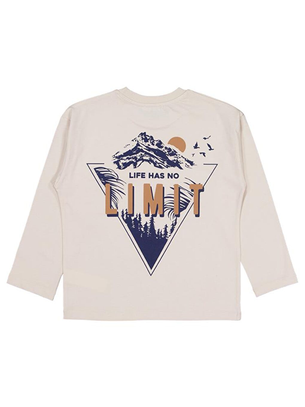 Bej Boys Lımıt Baskılı 10-13 Yaş Sweatshirt-1