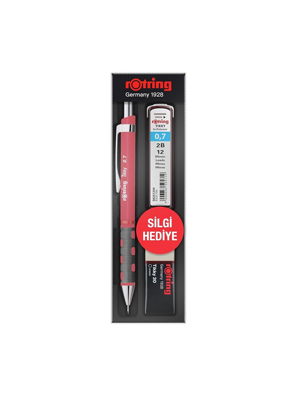 Rotring Gülkurusu Tikky Okul Seti Uç+ Silgi Hediyeli Versatil Seti 0.7