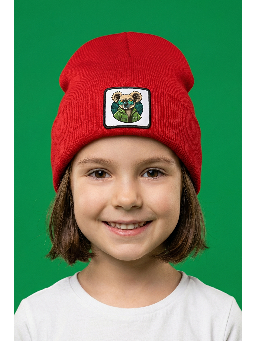 Koala Logolu Kırmızı Çocuk Bere-1