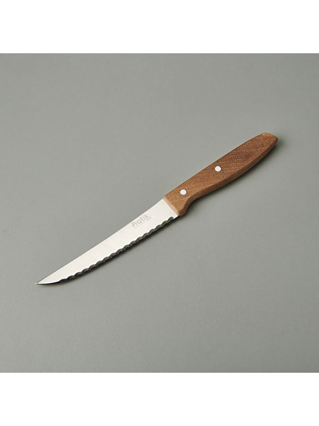 2'li Steak Bıçağı - Kahverengi - 19 cm-1