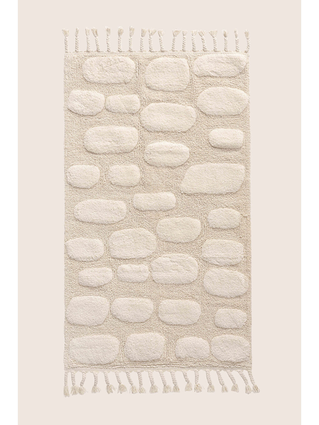 Wall Tekli Banyo Paspası %100 Pamuk 70x150 cm Ekru-2