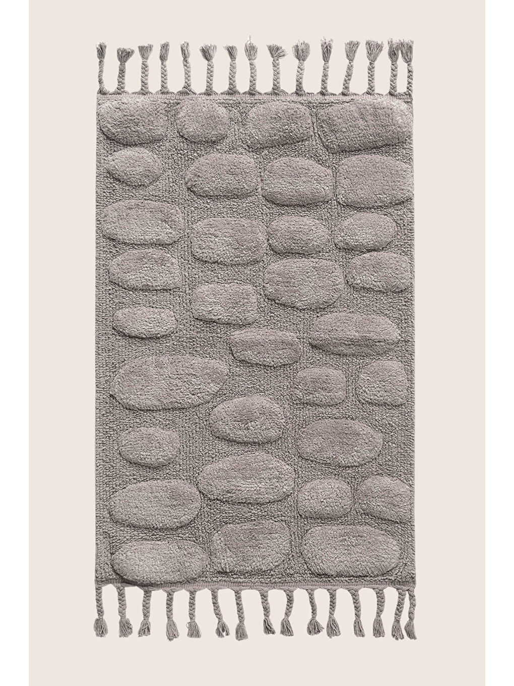 Wall Tekli Banyo Paspası %100 Pamuk 60x100 cm Gri-2