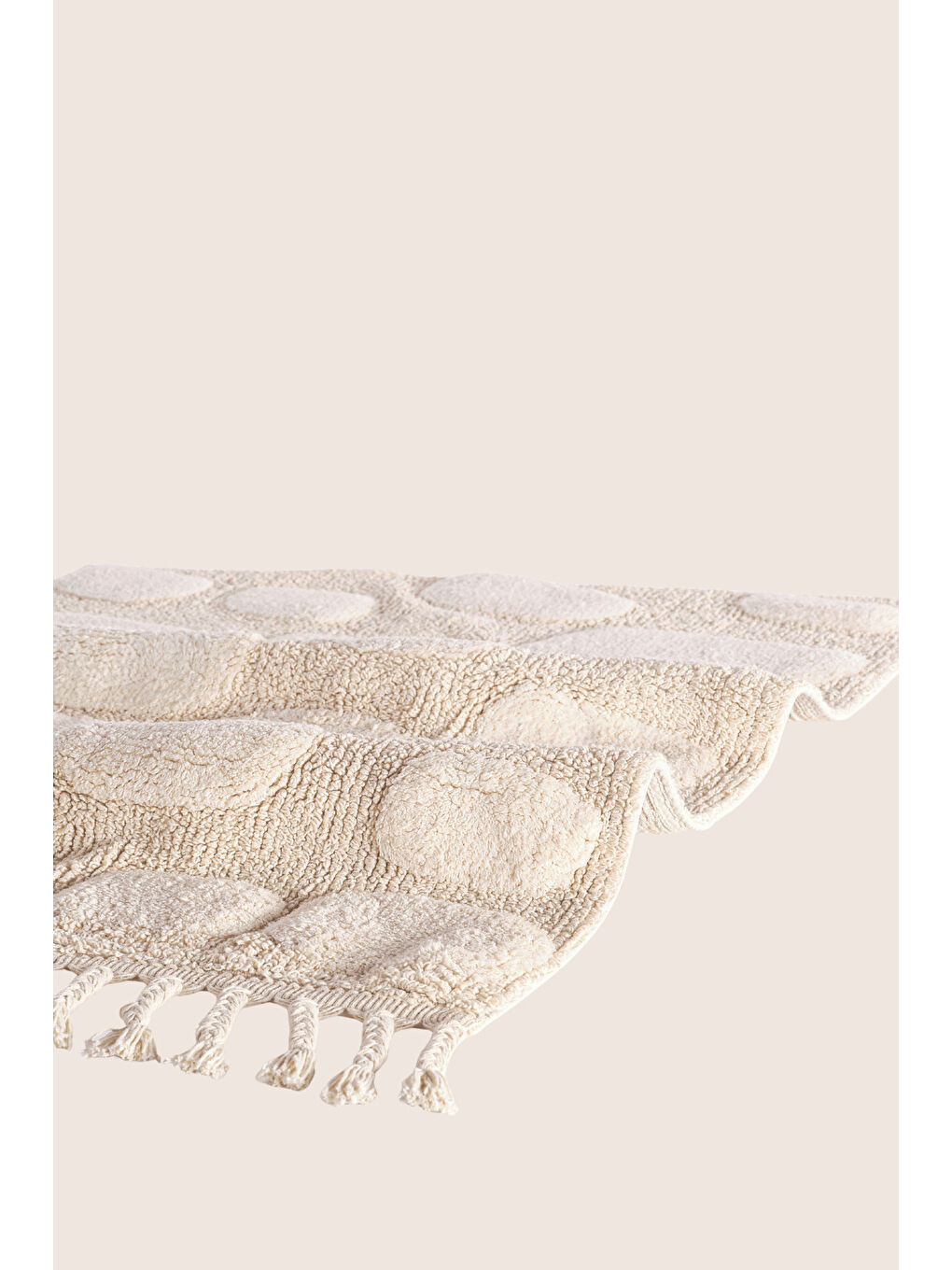 Wall Tekli Banyo Paspası %100 Pamuk 70x150 cm Ekru-3