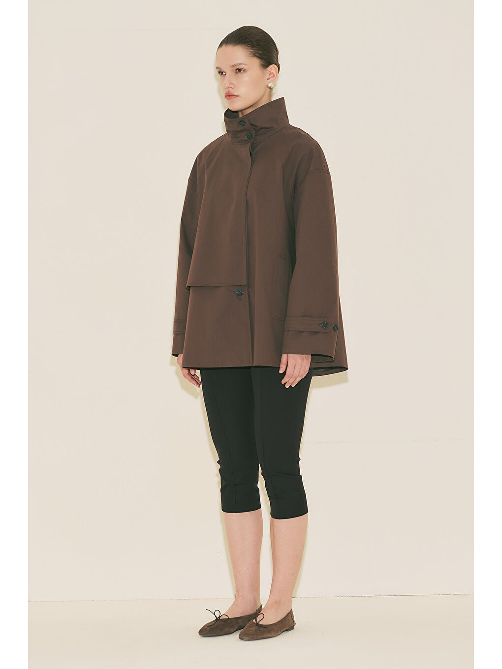 Rıa Tasarım Trençkot Kahverengi-1