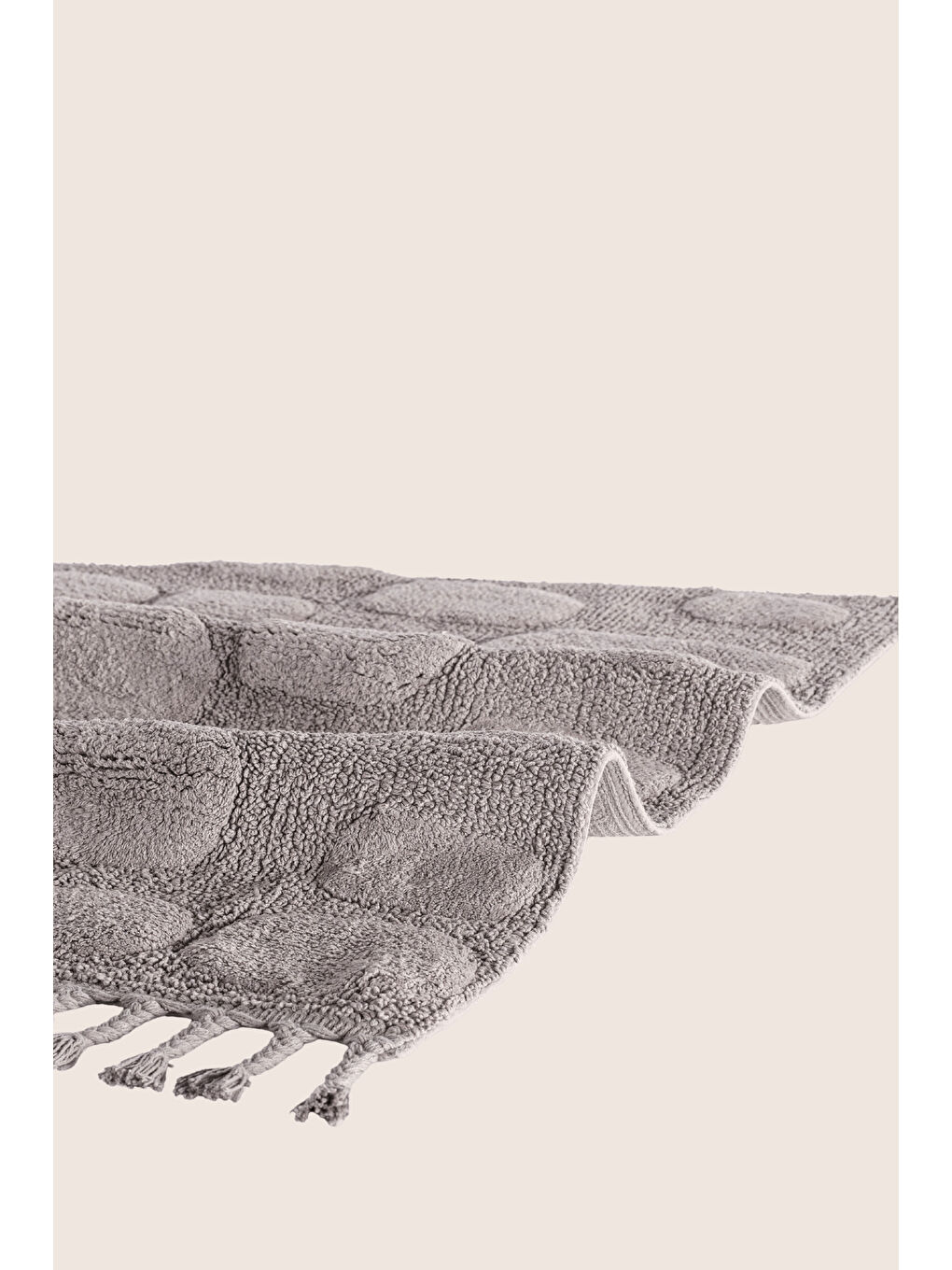 Wall Tekli Banyo Paspası %100 Pamuk 60x100 cm Gri-3