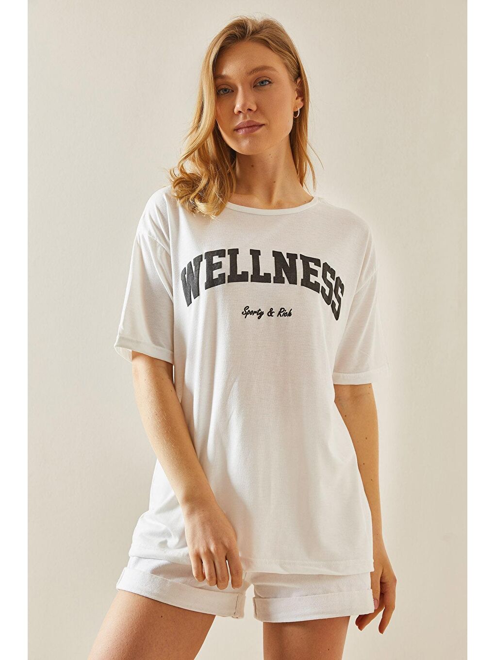 Siyah Bisiklet Yaka Yazılı Tişört 5YXK1-48007-02