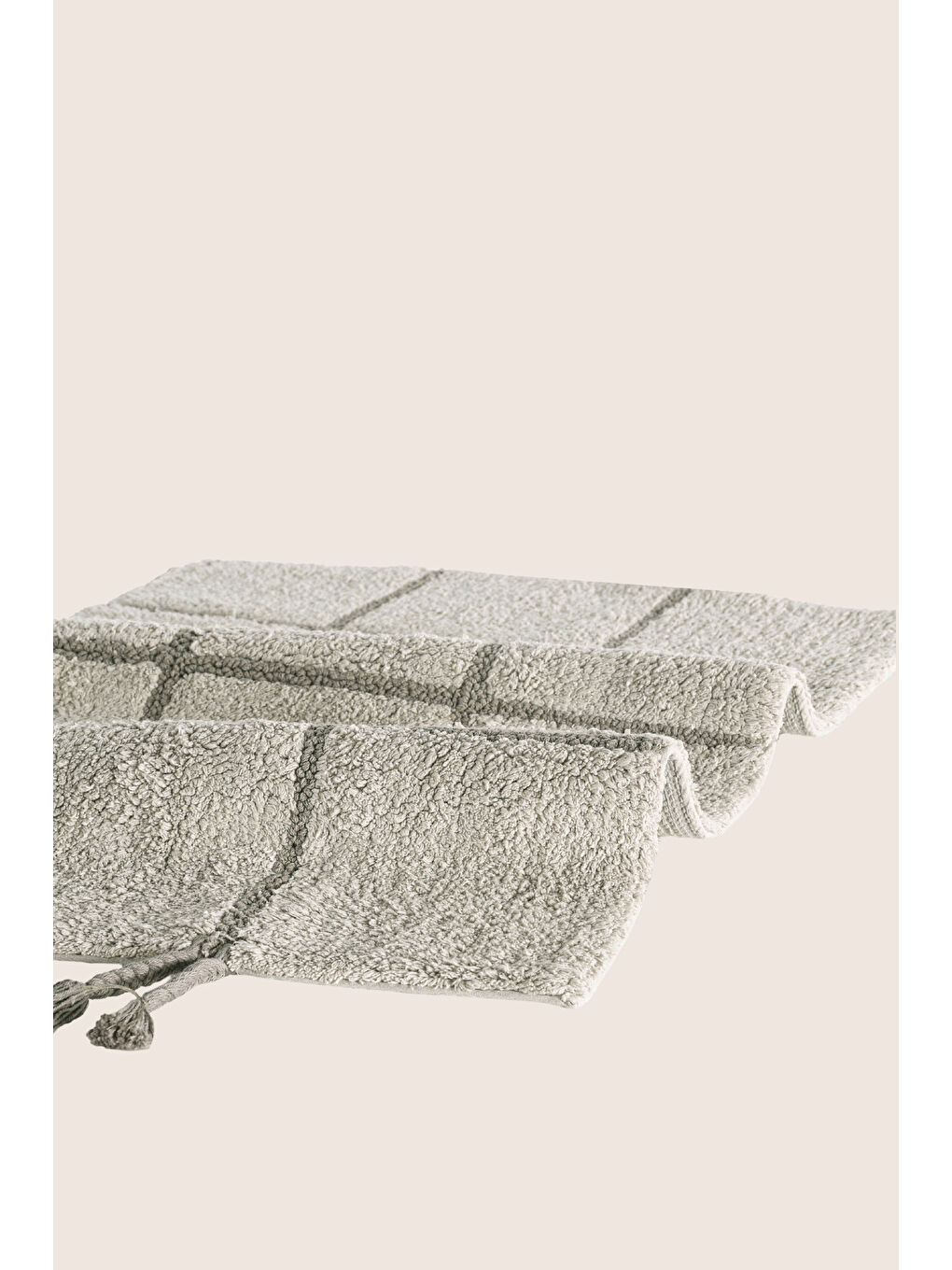 Yeşil Elani Tekli Banyo Paspası %100 Pamuk 50x80 cm Mint-1