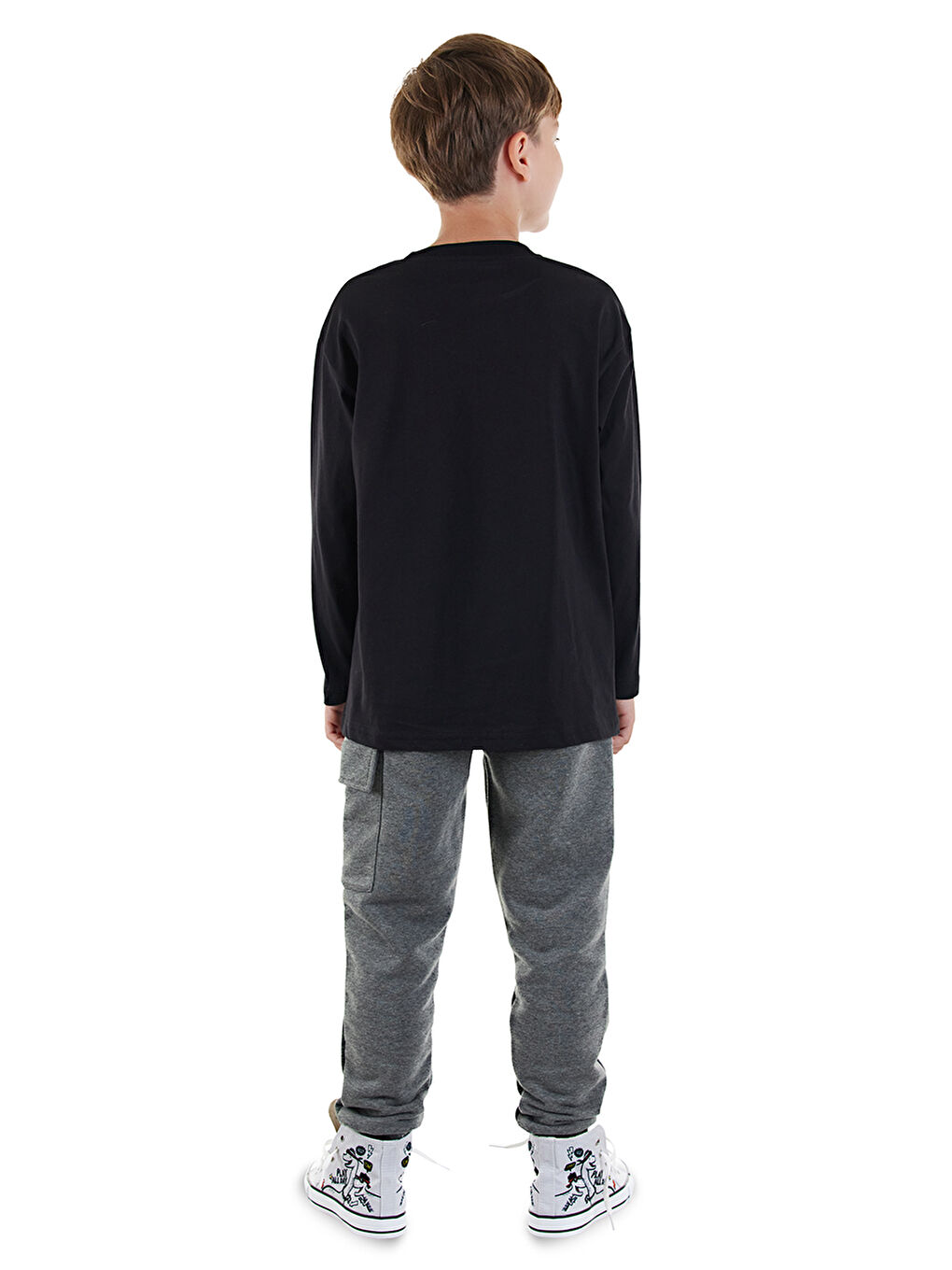 Siyah Dinolar Erkek Çocuk T-Shirt Pantolon Takım-1