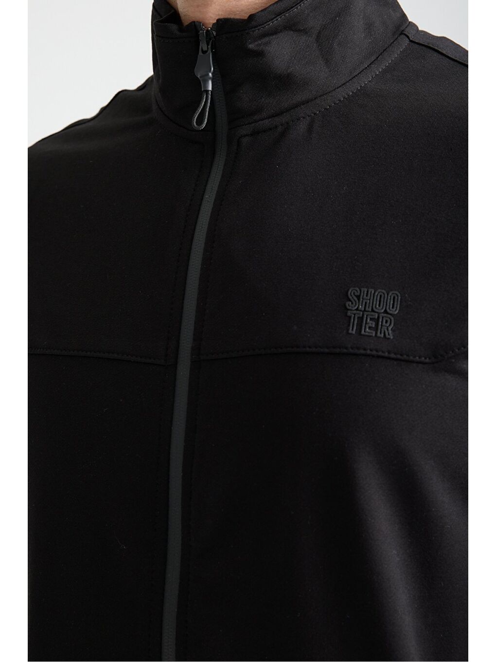 Siyah  Erkek Luxe Eşofman Takımı Rahat Kalıp Manşetli Minimal Logo-6