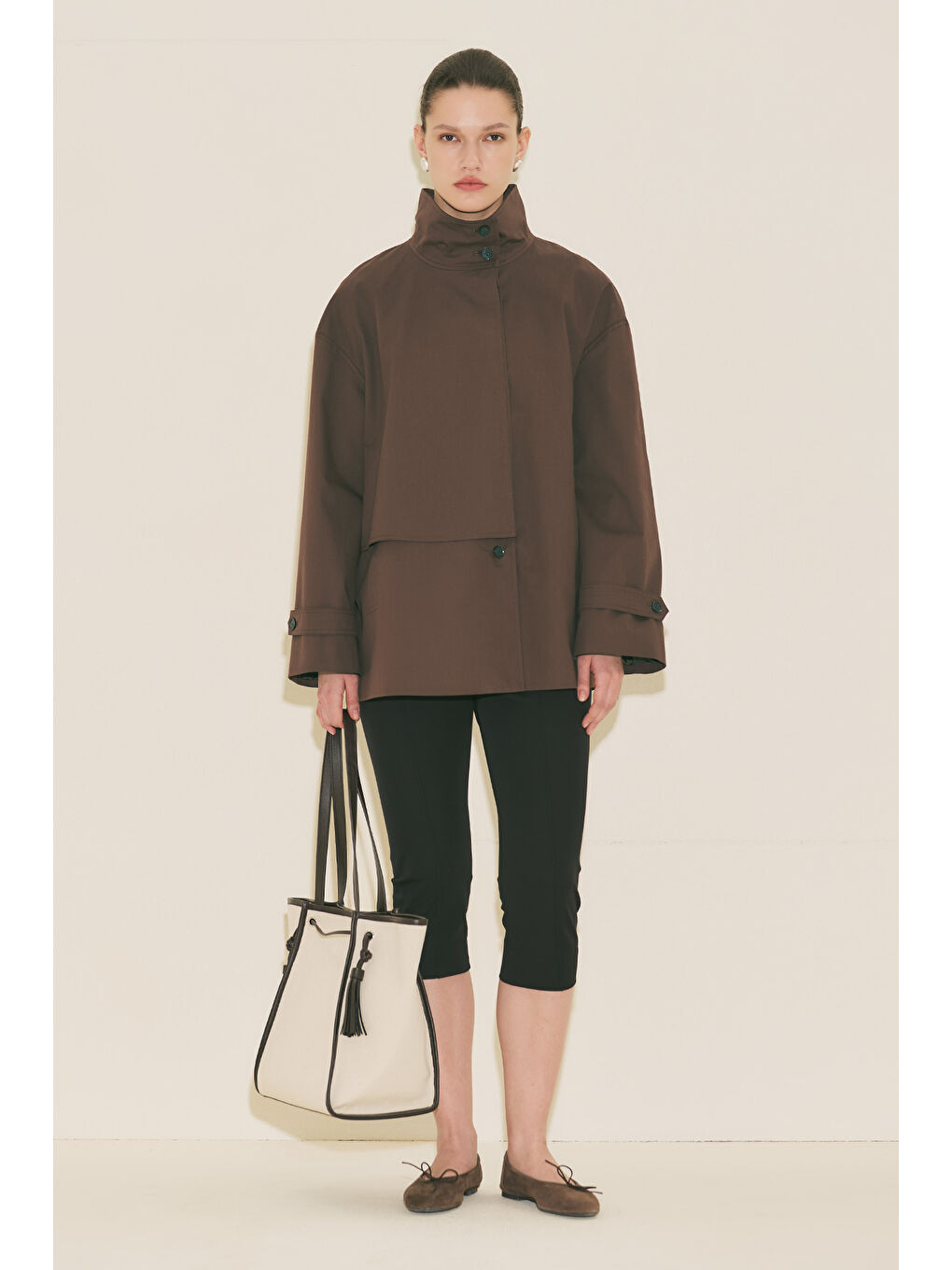 Rıa Tasarım Trençkot Kahverengi-5