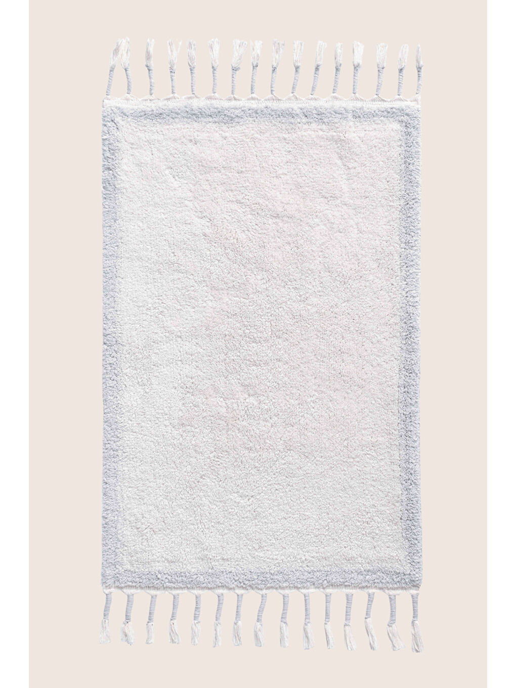 Root Tekli Banyo Paspası %100 Pamuk 60x100 cm Açık Mavi