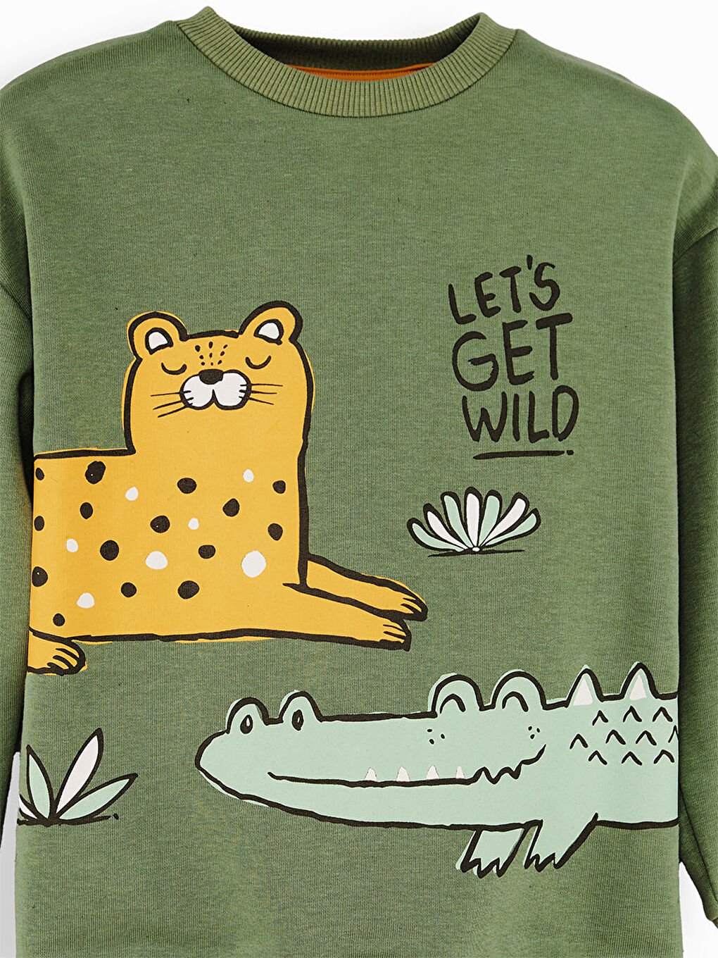 Hayvanlar Erkek Çocuk Haki Eşofman Takım-4