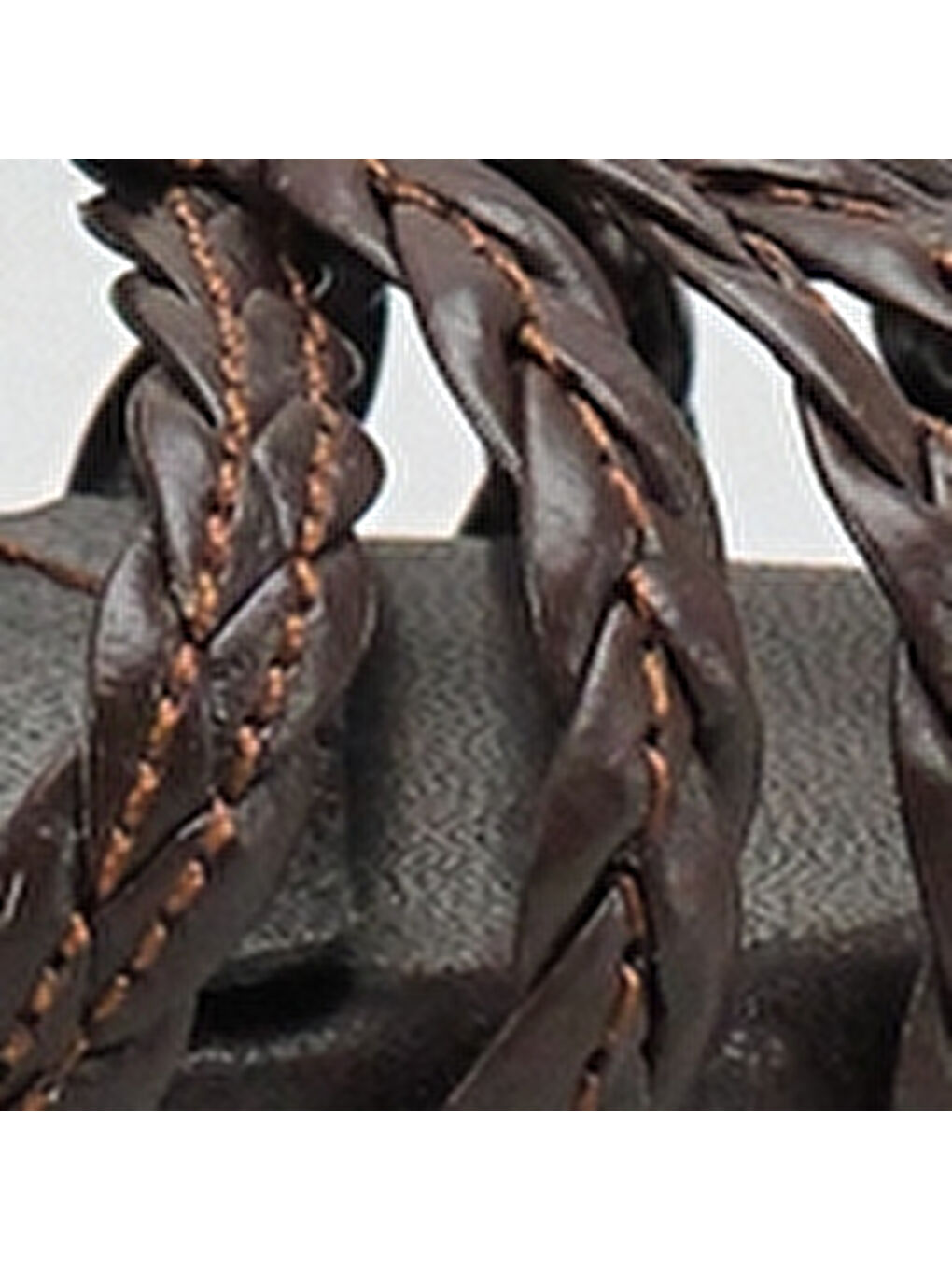 Kahverengi Lacie Örgü Orta Topuklu Kadın Terlik-7