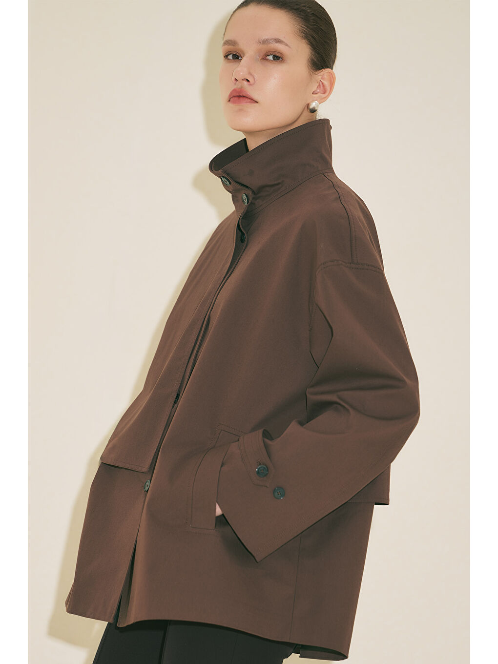 Rıa Tasarım Trençkot Kahverengi-7