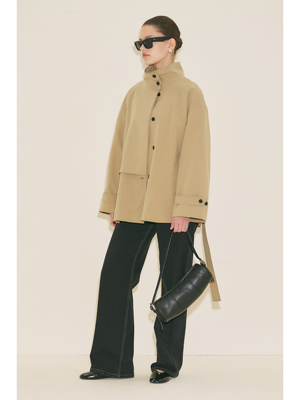 Bej Rıa Tasarım Trençkot Kum-6