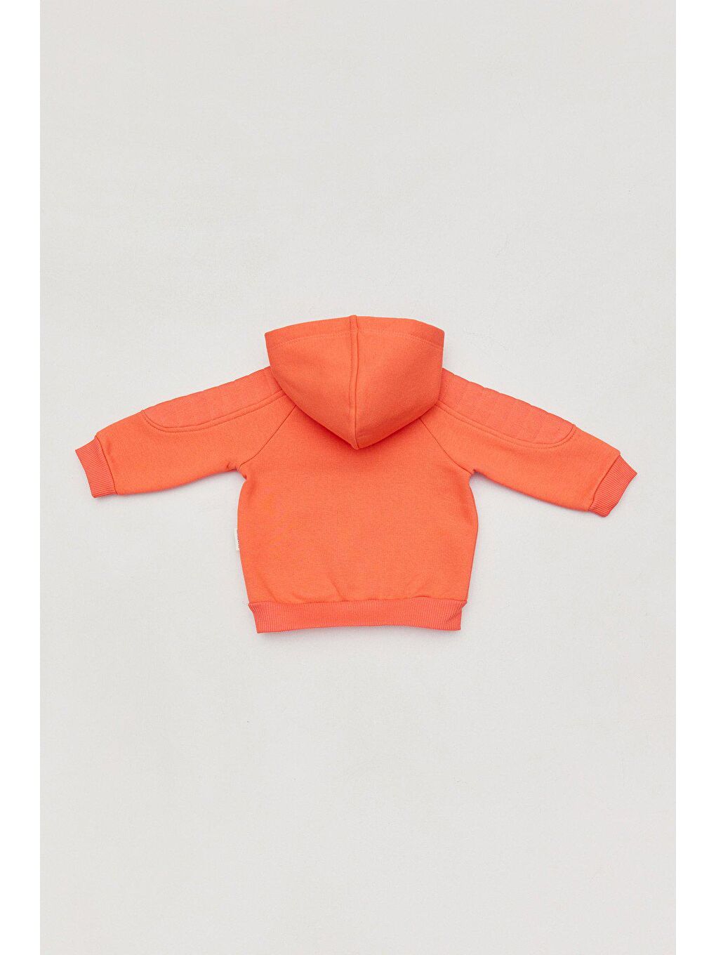 Mercan Baskılı Kapüşonlu Erkek Bebek Fermuarlı Sweatshirt-1