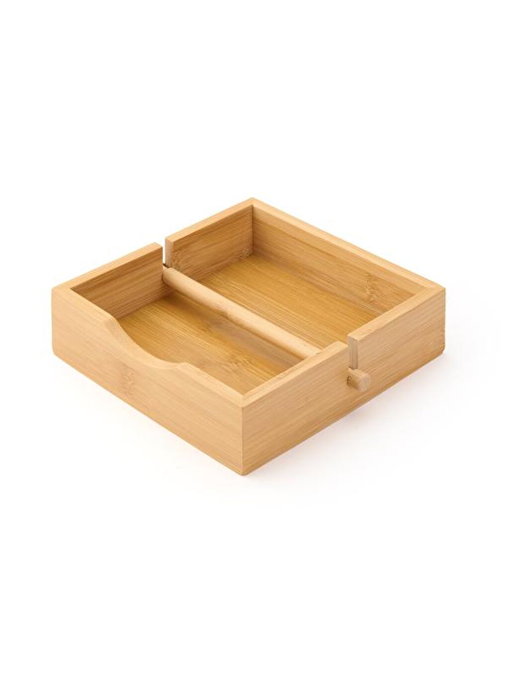 Bambu Yatay Peçetelik - Kahverengi - 18 cm-2