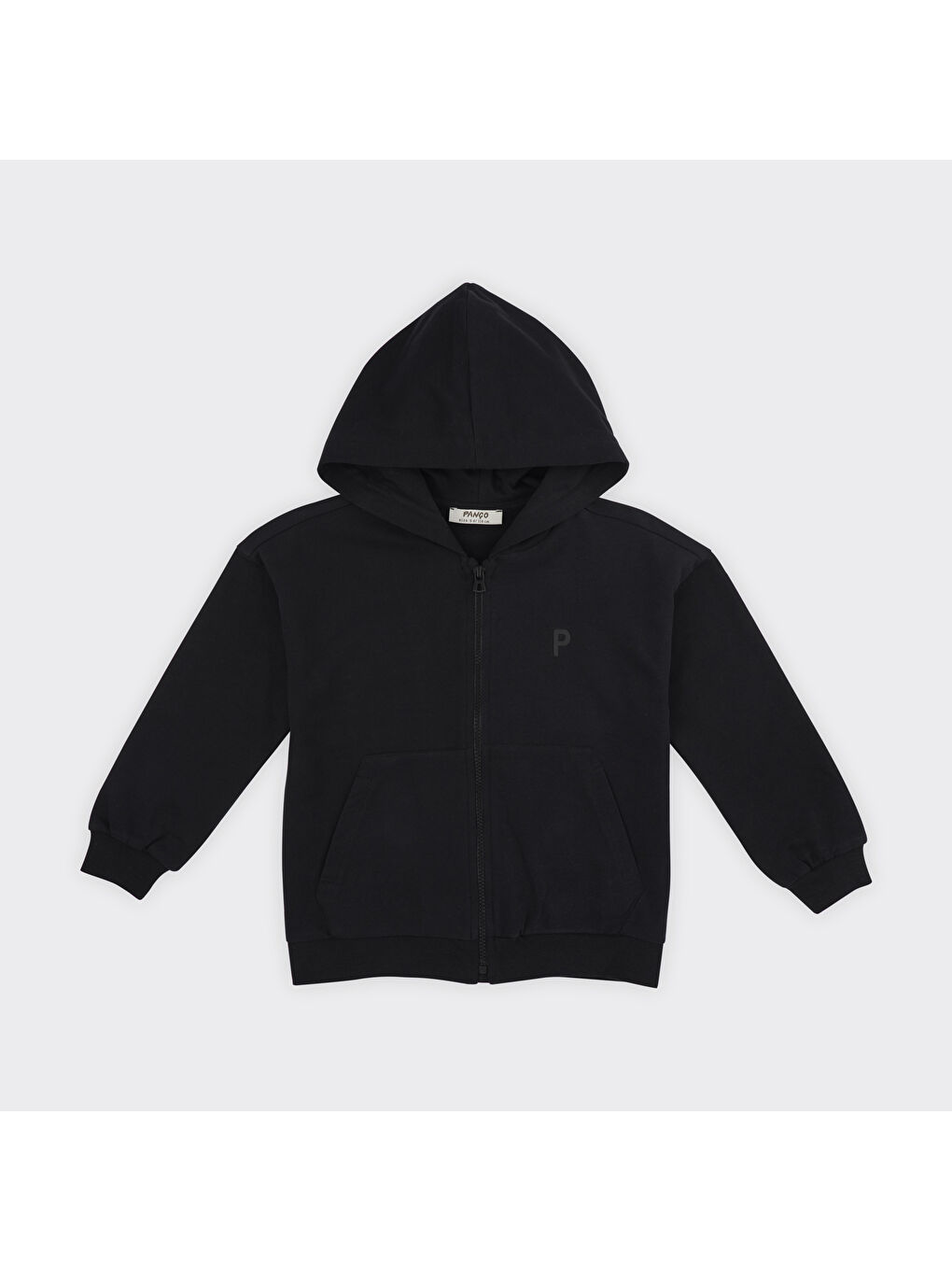 Siyah Erkek Çocuk Fermuarlı Sweatshirt