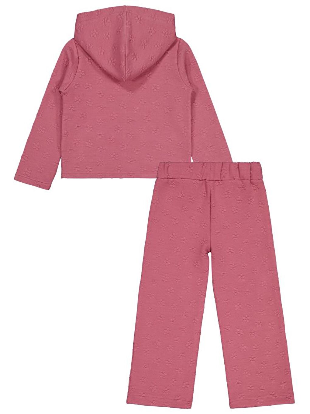 Girls Çiçek Desenli 6-9 Yaş Eşofman Takımı - Pembe 9-10 Yaş-1