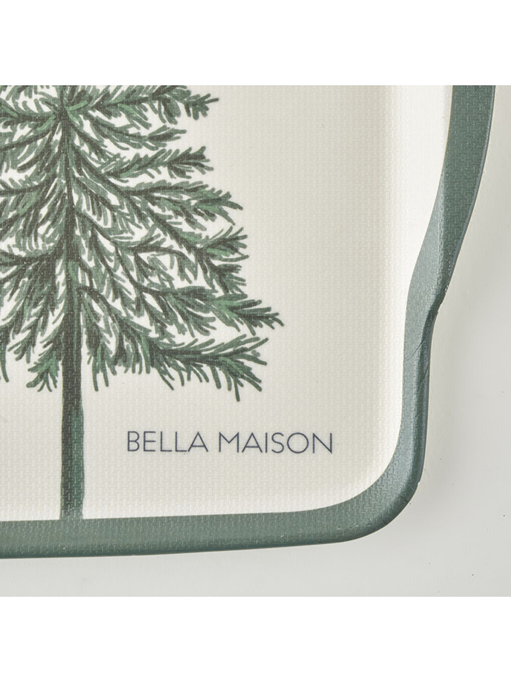 New Year Yılbaşı Melamin Tepsi Yeşil (42x31 cm)-1