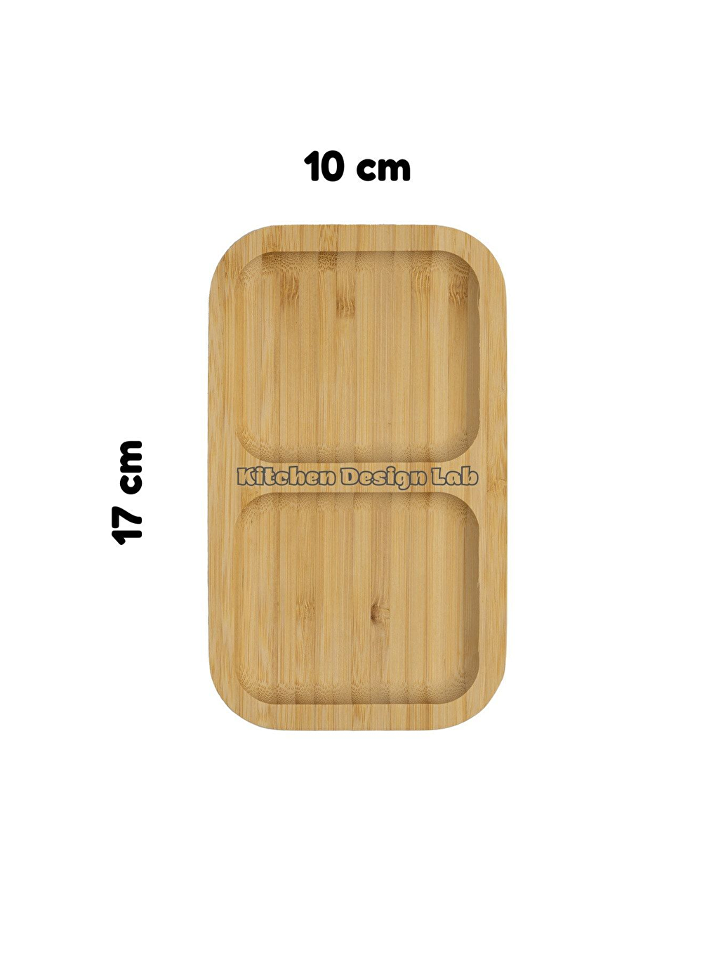 Bej 2 Adet Bambu 2 Bölmeli Çerezlik-1