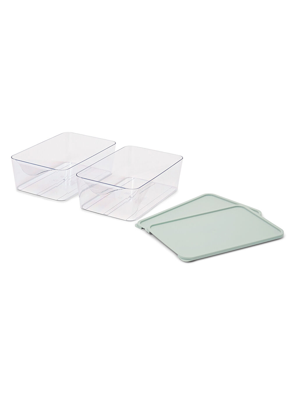 Renksiz Kapaklı Düzenleme Kutusu, 2'li-3