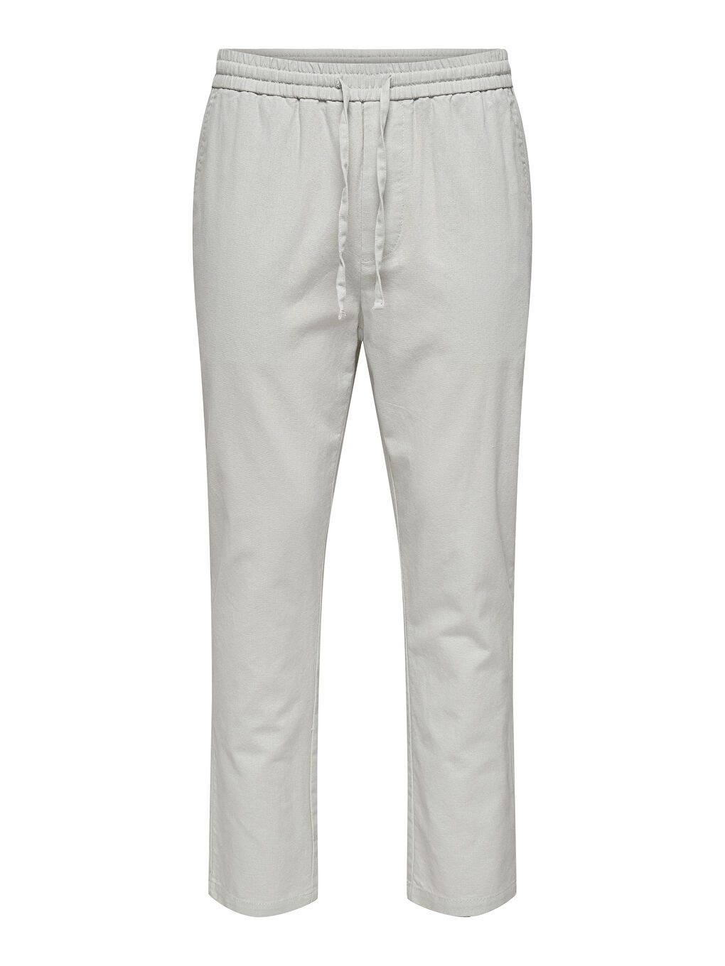 Gri Onslinus Keten ve Pamuk Karışımlı Tapered Fit Daralan Paça Pantolon 22024966-5