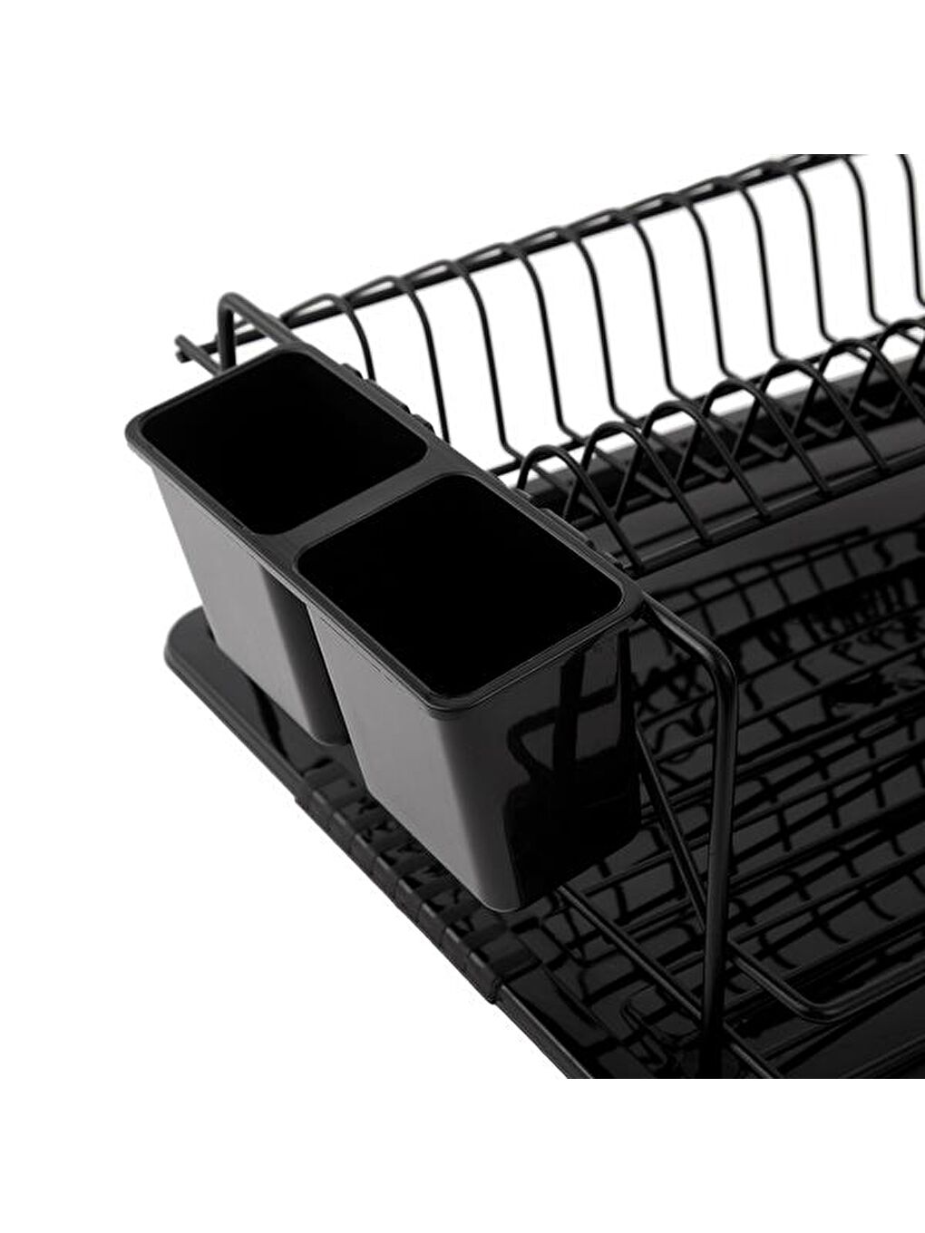 Tezgah Üstü Tabaklık ve Bardaklık - Siyah-1