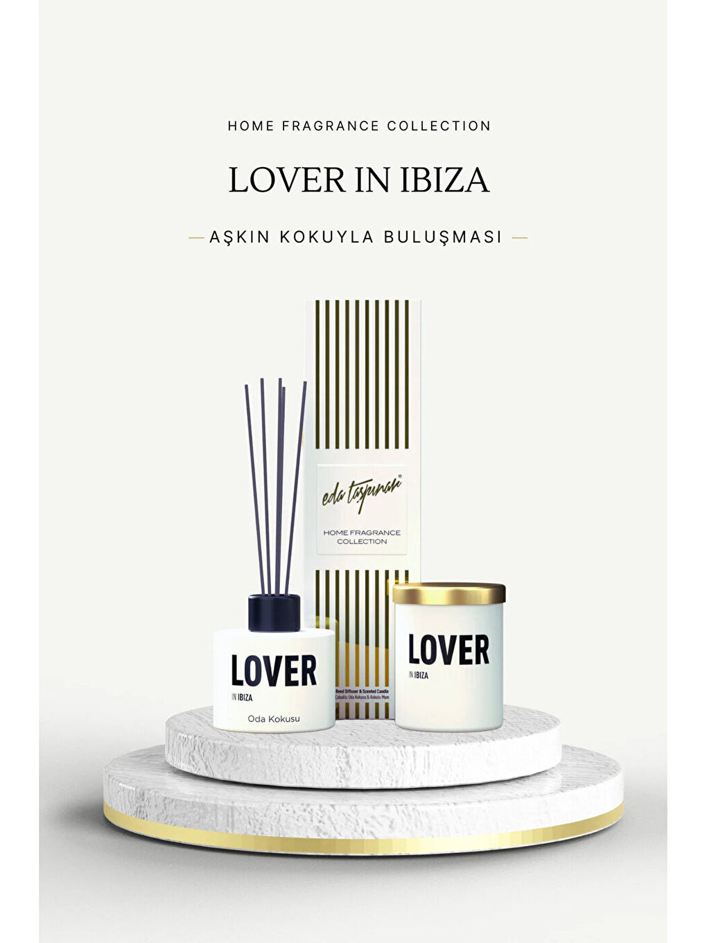 Renksiz Lover Reed Oda Kokusu - 100 ml & Lover Mum Set (EGY0059)-(EGY0021)