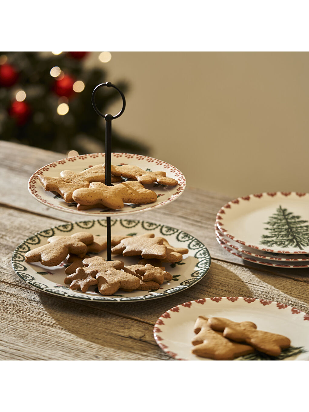 Karışık New Year Yılbaşı 2 Katlı Kurabiyelik-2