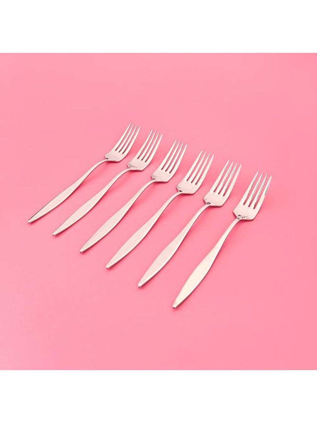 Gri Monaco 6'lı Yemek Çatalı - Inox-2