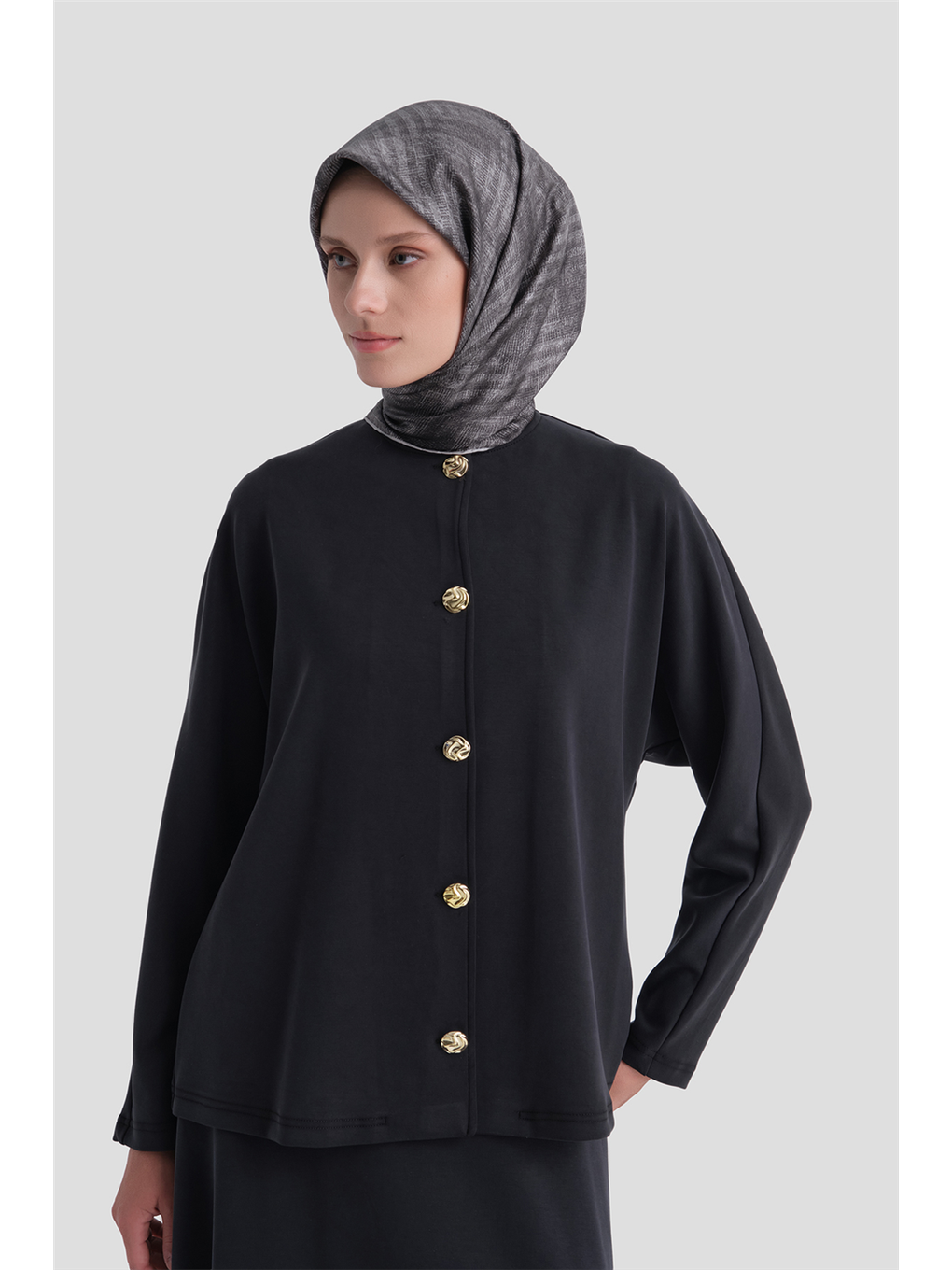 Modal Karışımlı Ceketli Takım Siyah-2