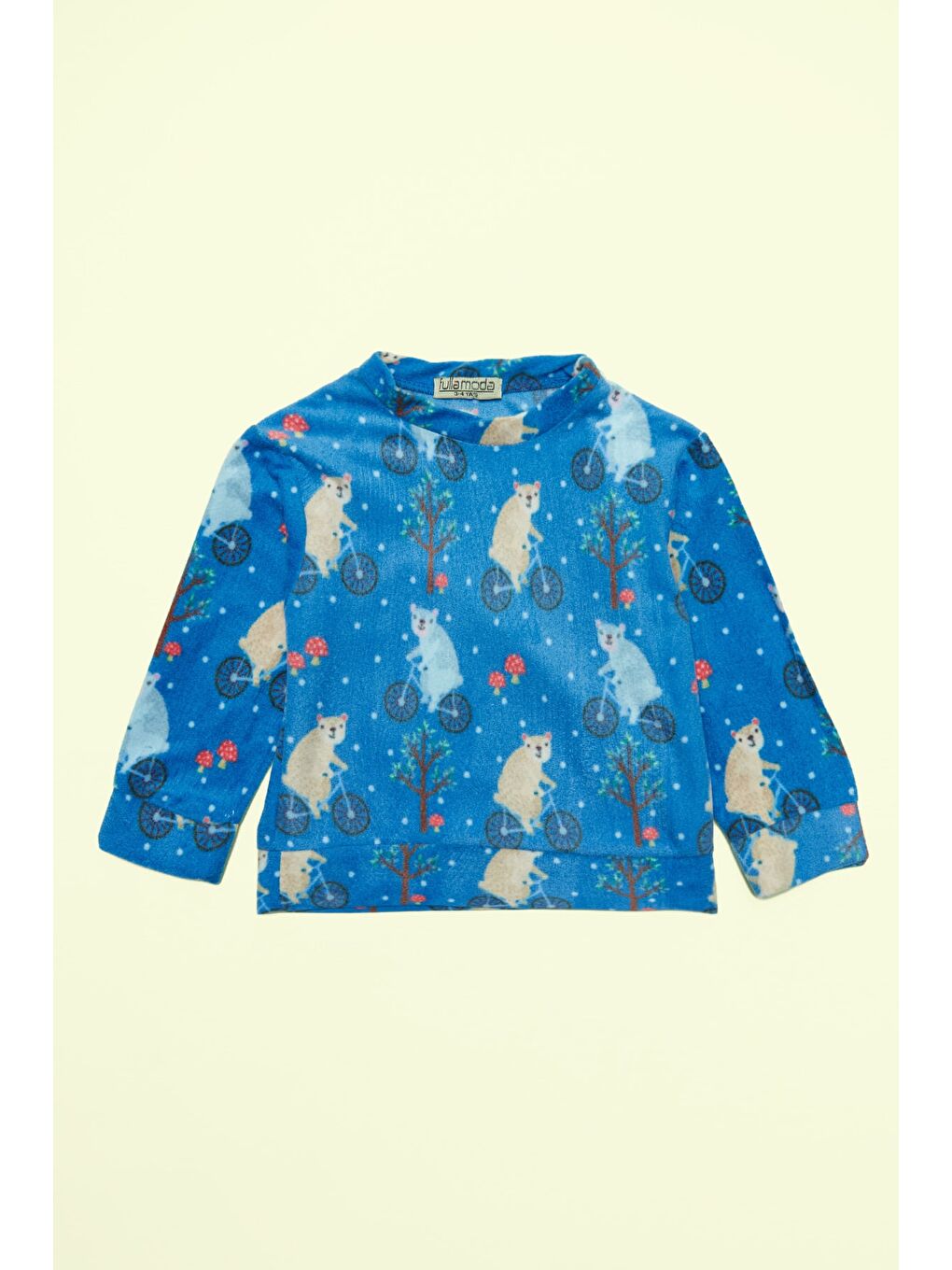 İndigo Koala Baskılı Polar Unisex Çocuk Pijama Takımı-1