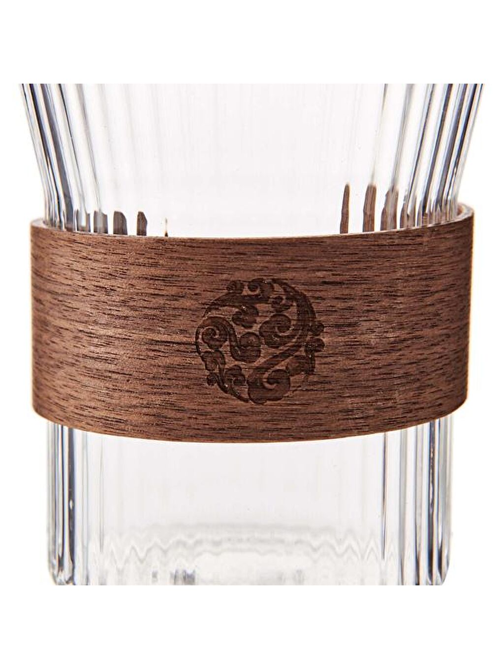 Renksiz Çizgili Cam Bardak - 320 ml-3