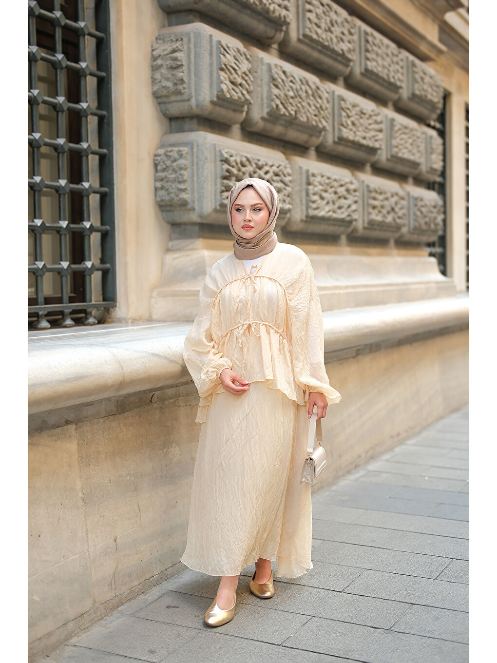 Kadın Etekli Kimono Takım Sarı