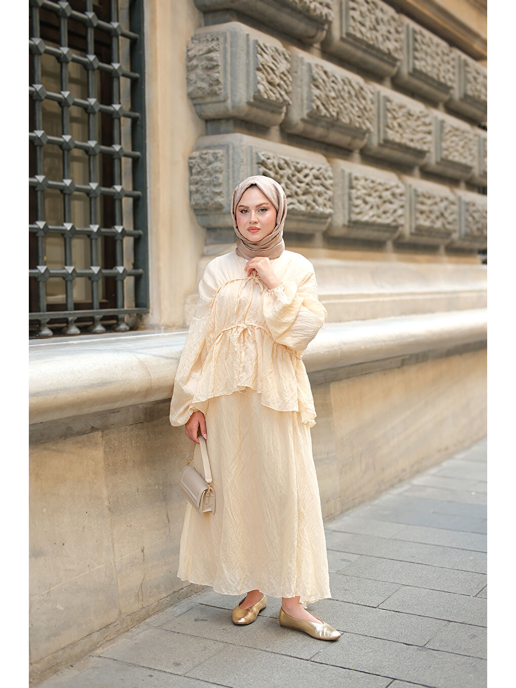 Kadın Etekli Kimono Takım Sarı-2