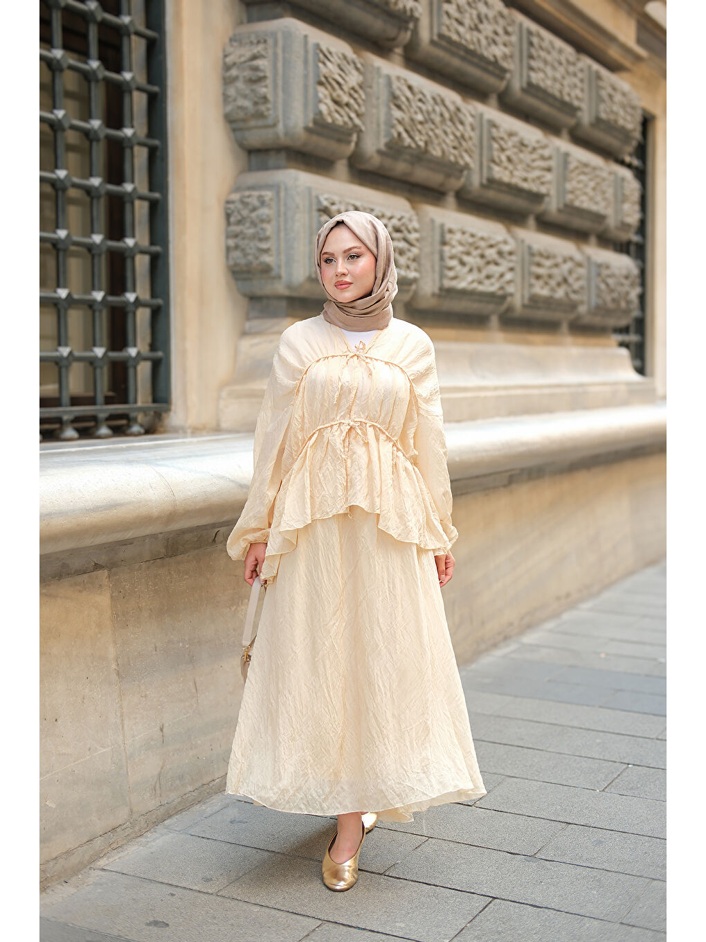 Kadın Etekli Kimono Takım Sarı-3