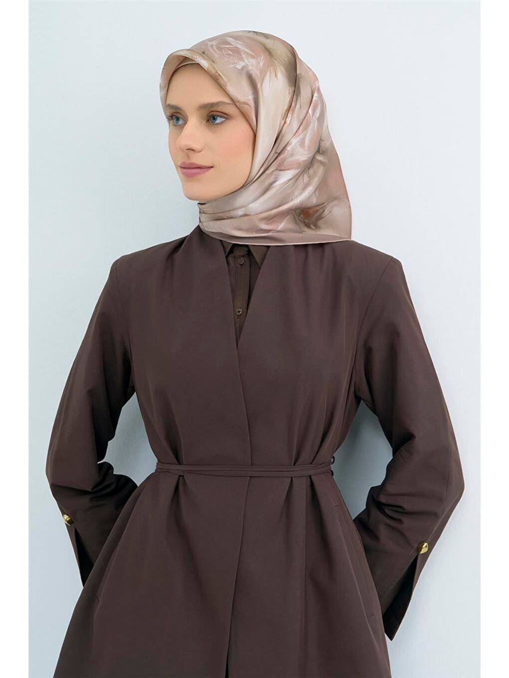 Bej Saf İpek Sura Eşarp 9515D 37