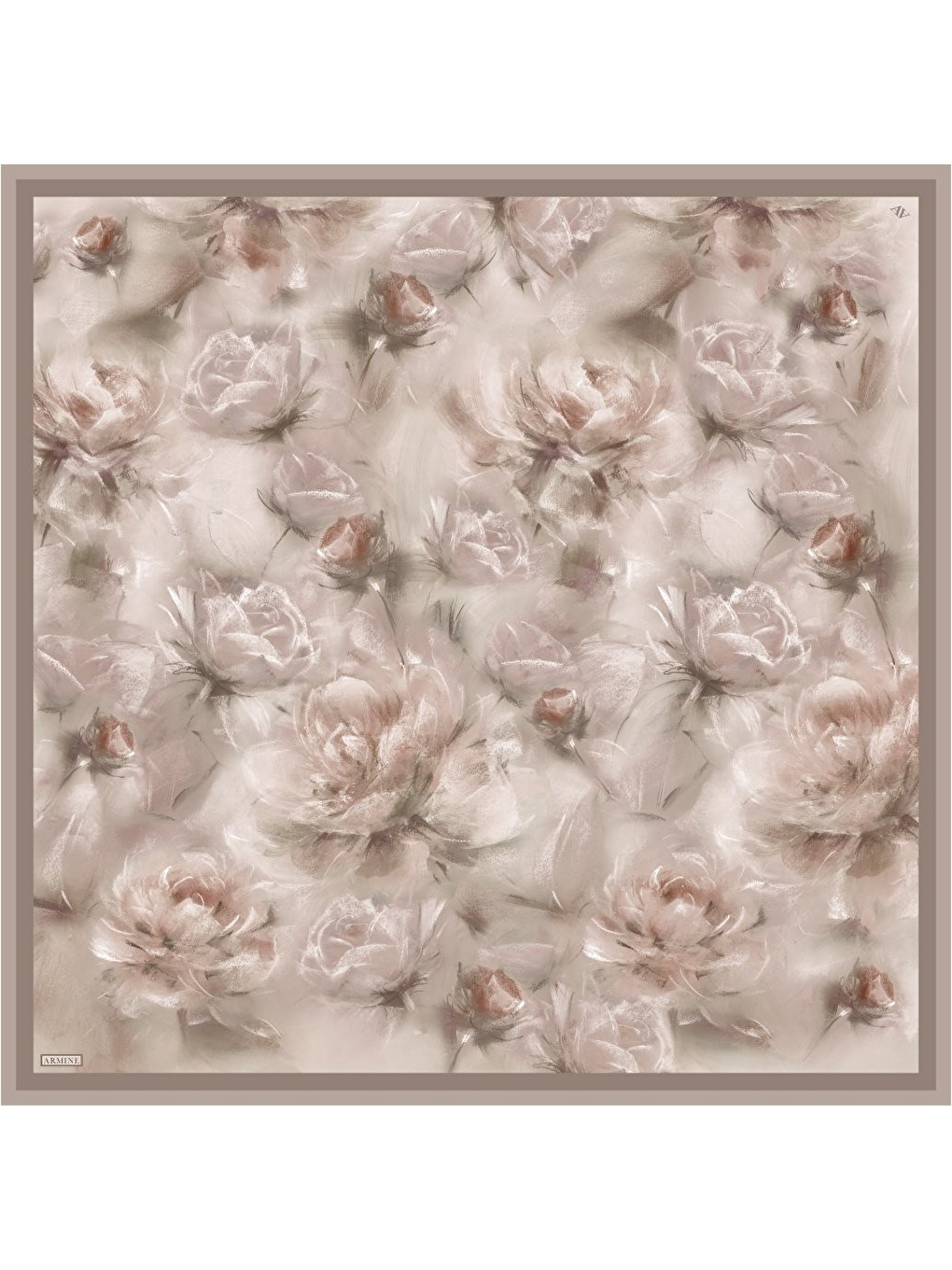 Bej Saf İpek Sura Eşarp 9515D 37-3